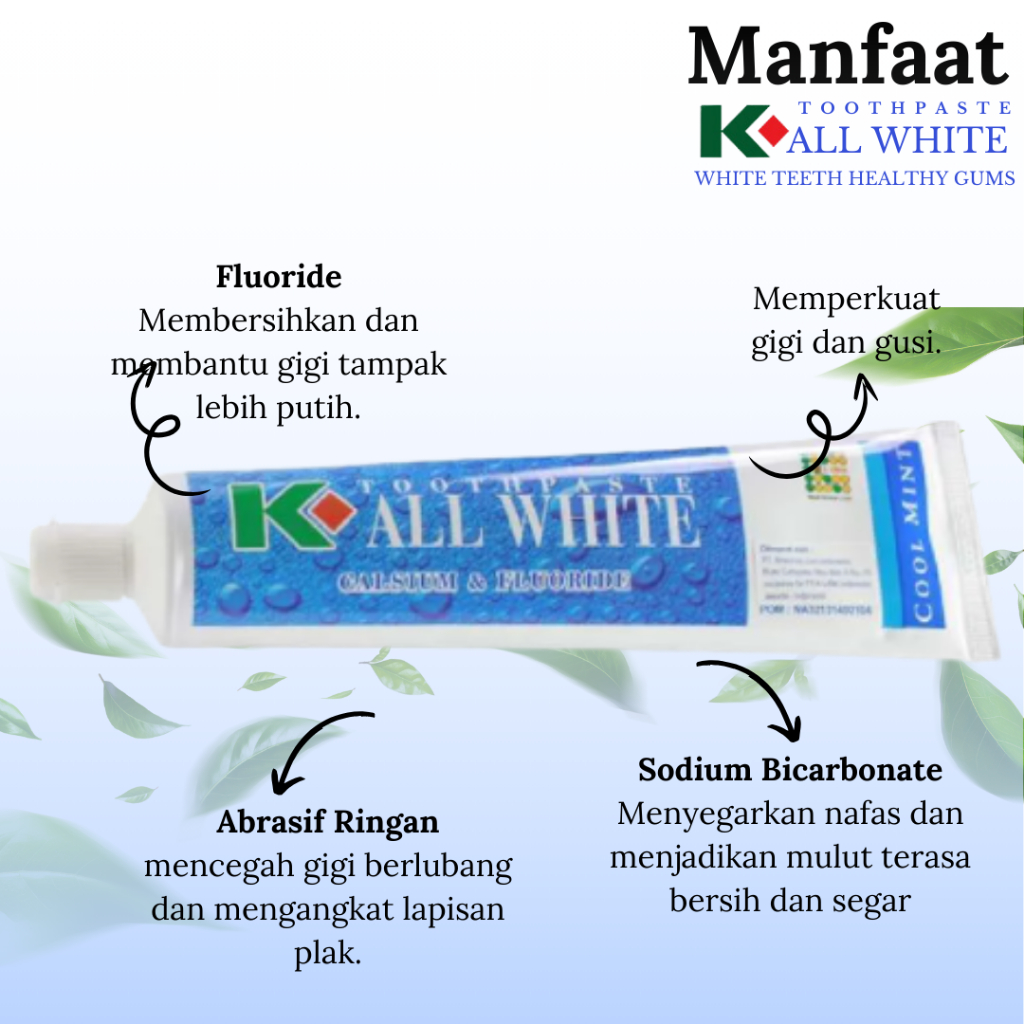 LAKU K - All White Tootaste ORINAL KLINK Pasta Gi K LINK