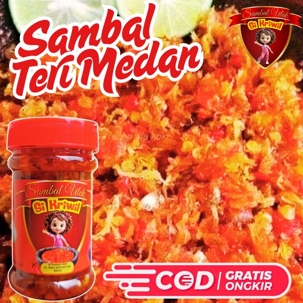 

Si Kriwil Sambal Teri Medan Pedas Nampol Nikmat Ngepol COD GRATIS ONGKIR