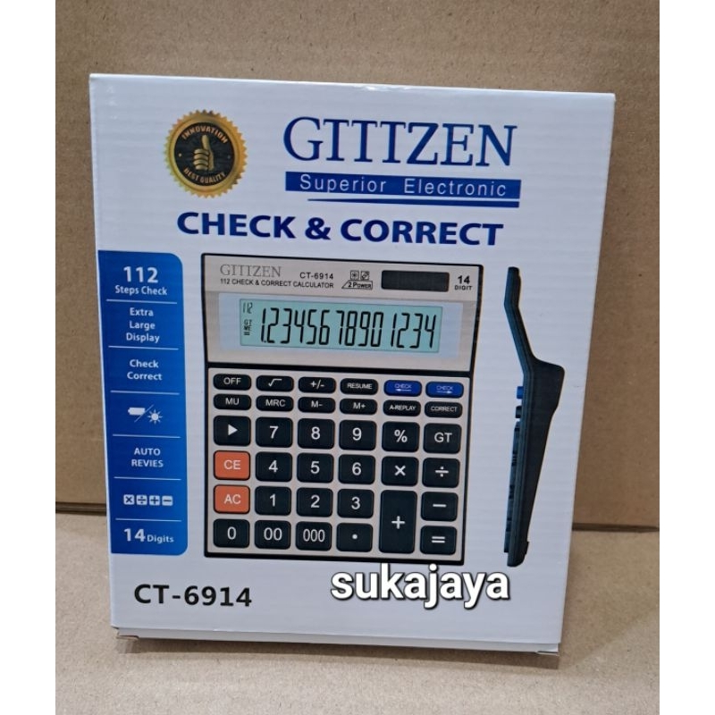 

kalkulator dagang/ besar 14 digit CT 6914