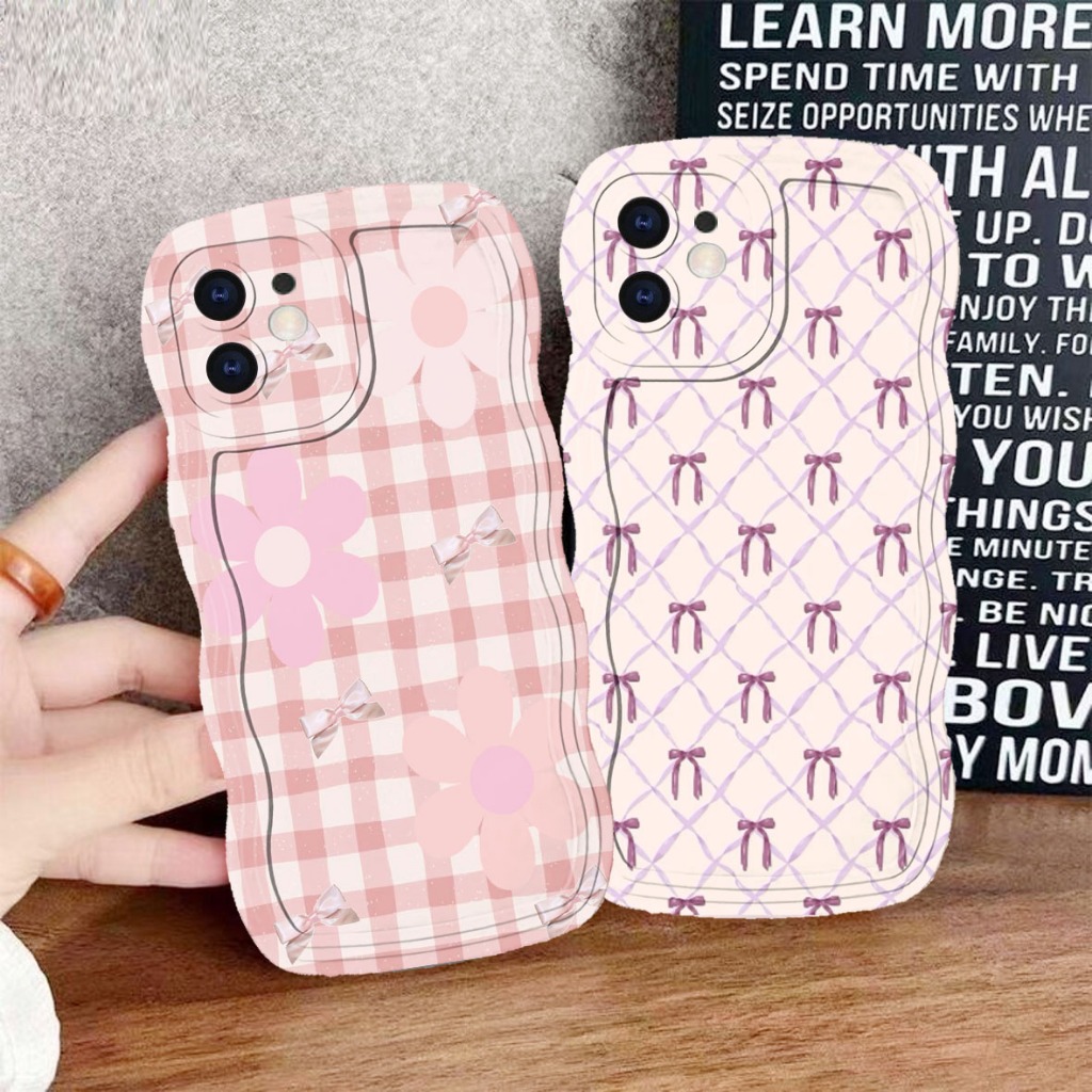 CASE GELOMBANG UNTUK TIPE HP OPPO VIVO XIAOMI REALME INFINIX IP SAMSUNG SOFTCASE MOTIF TRENDY N 373