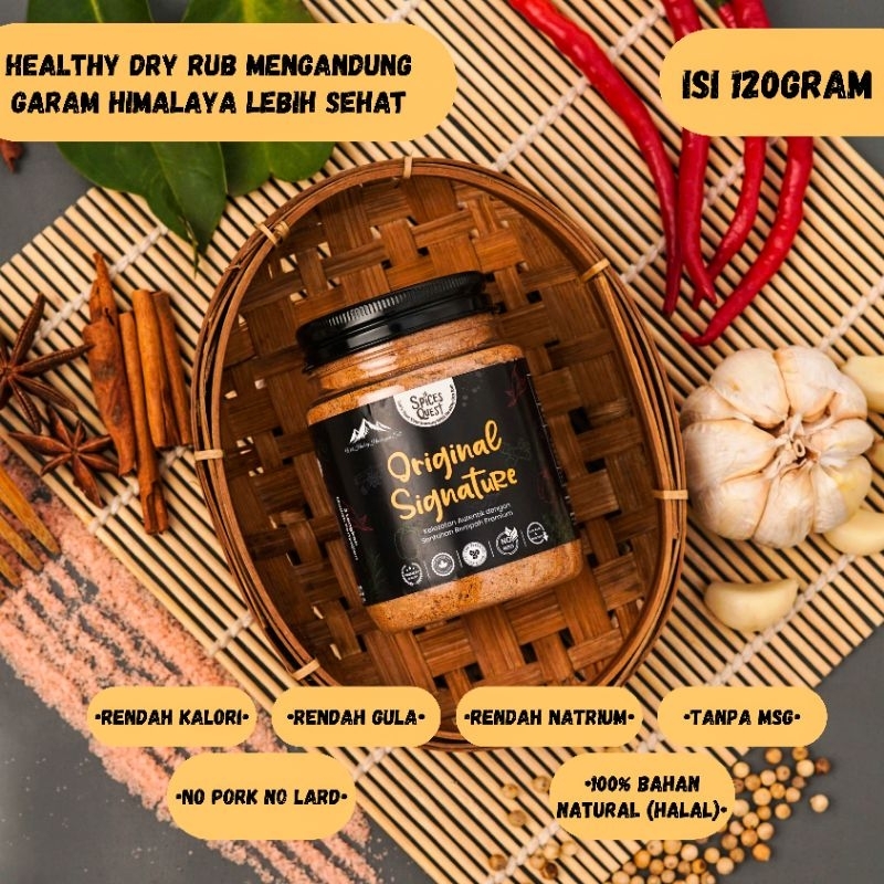 

Healthy Dry Rub Bumbu Marinasi Serbaguna Rendah Kalori Mengandung Garam Himalaya Sehat Tanpa MSG by Spices Quest - Original Signature