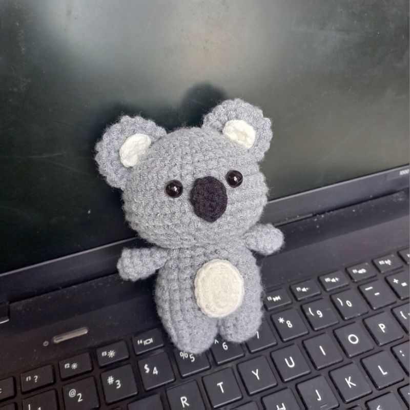 keychain rajut koala