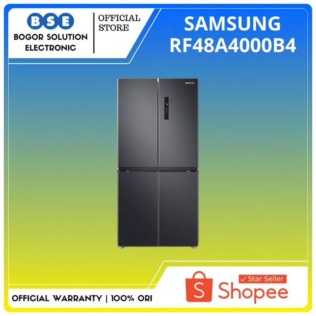 RF48A4000B4 SAMSUNG 511L KULKAS 4 PINTU Multi Door Twin Cooling Plus
