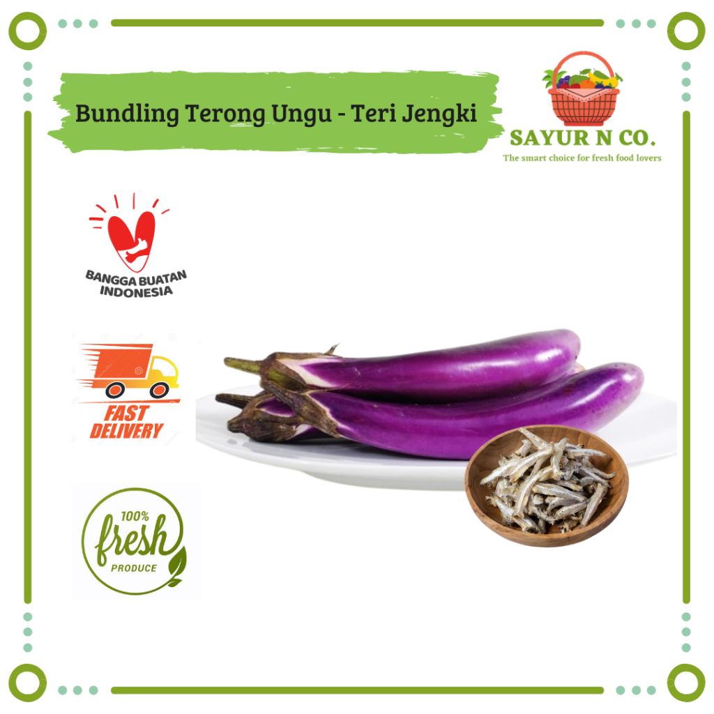 

Bundling Terong Ungu - Teri Jengki 250gr | Sayur N Co Bekasi