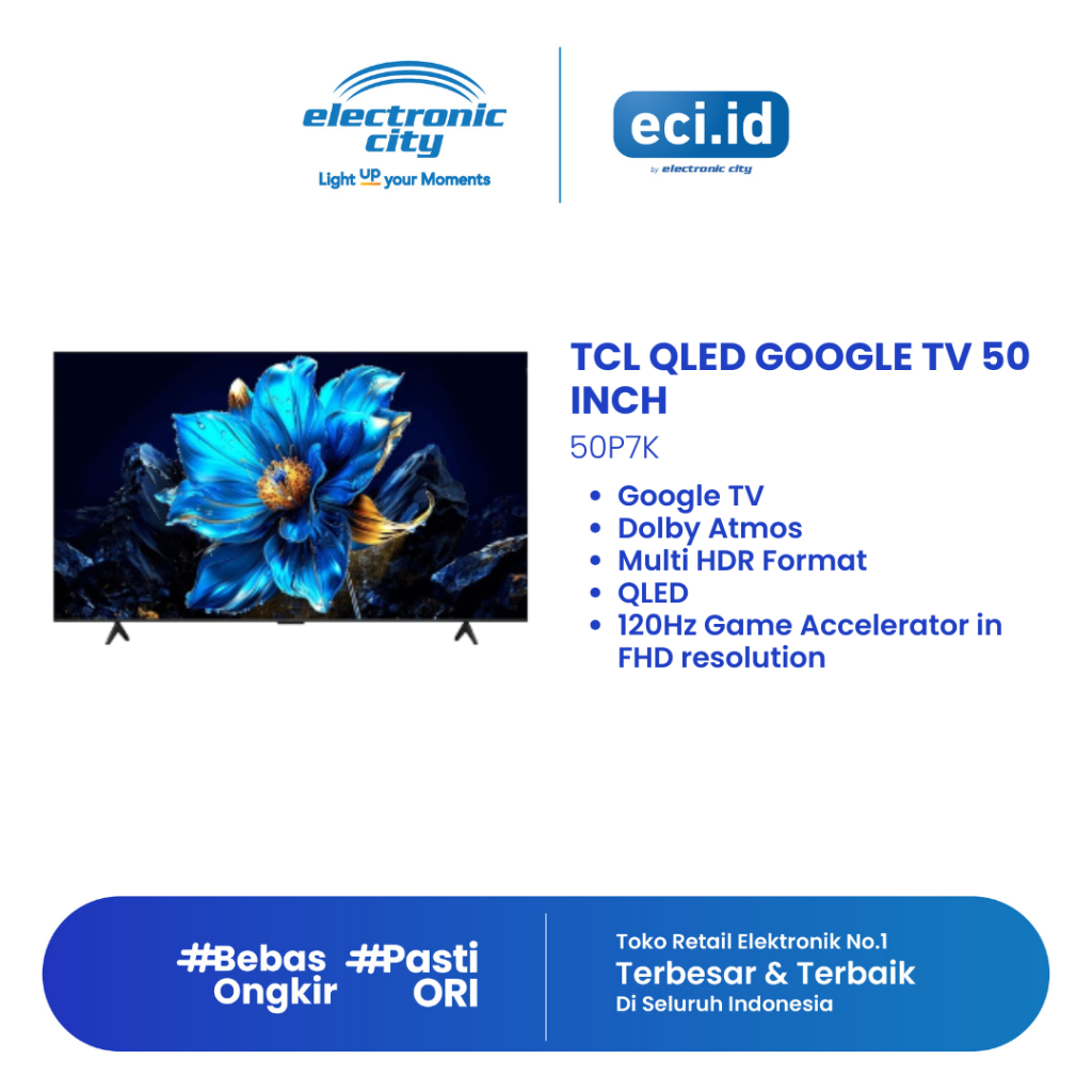 TCL 50 Inch QLED Google TV - 50P7K