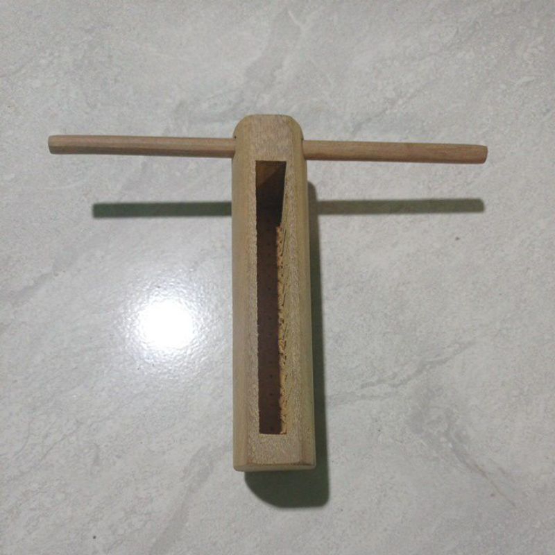 kentongan siomay mini_nyaring_dari bahan kayu ulin