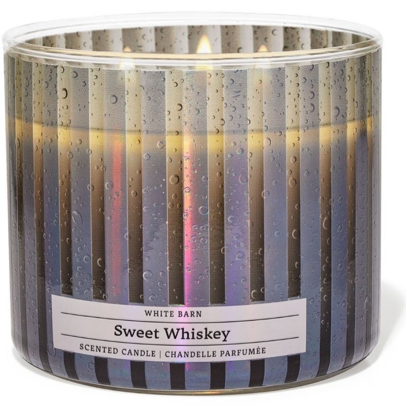 BBW SWEET WHISKEY 3 WICK SCENTED CANDLE MADE WITH NATURAL ESSENTIAL OILS 411 G WARM SMOOTH ALLURINGL