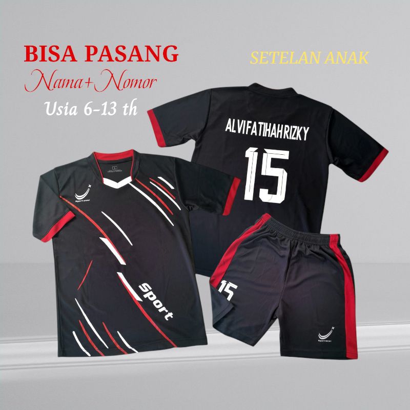 BISA REQUEST NAMA NOMOR SENDIRI JERSEY FUTSAL ANAK / BAJU BOLA JUNIOR