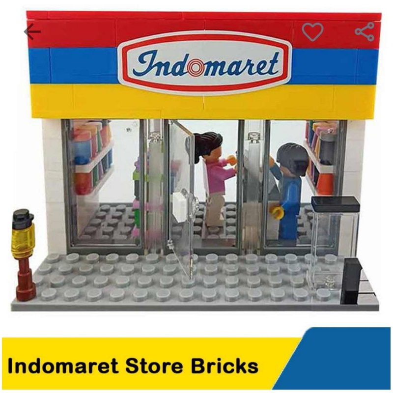 Mainan Brick Minimarket Indomaret - Bangunan Miniatur Edukatif Anak"