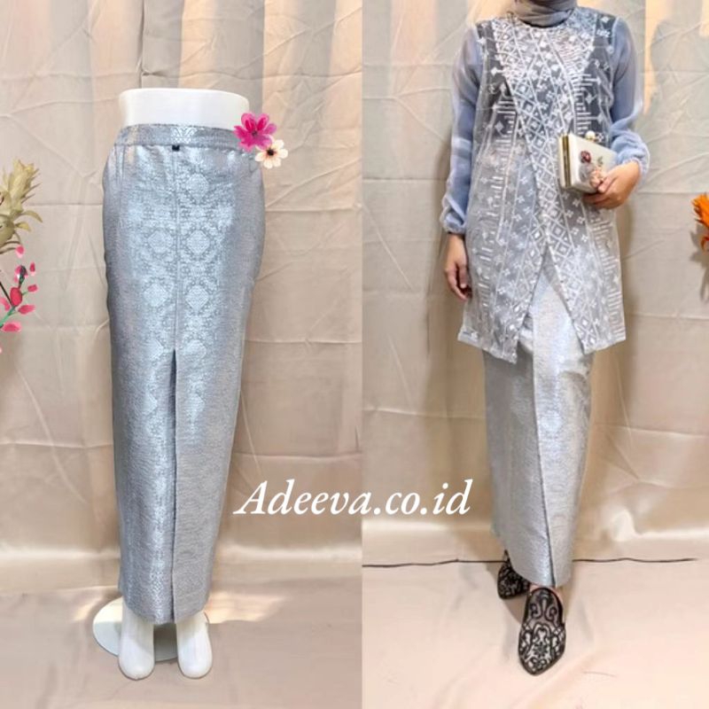 [REALPICT]rok songket span/bawahan kebaya modern/rok untuk wisuda