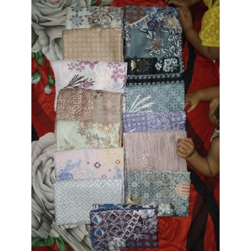 jilbab segi empat corak ,130 jumbo