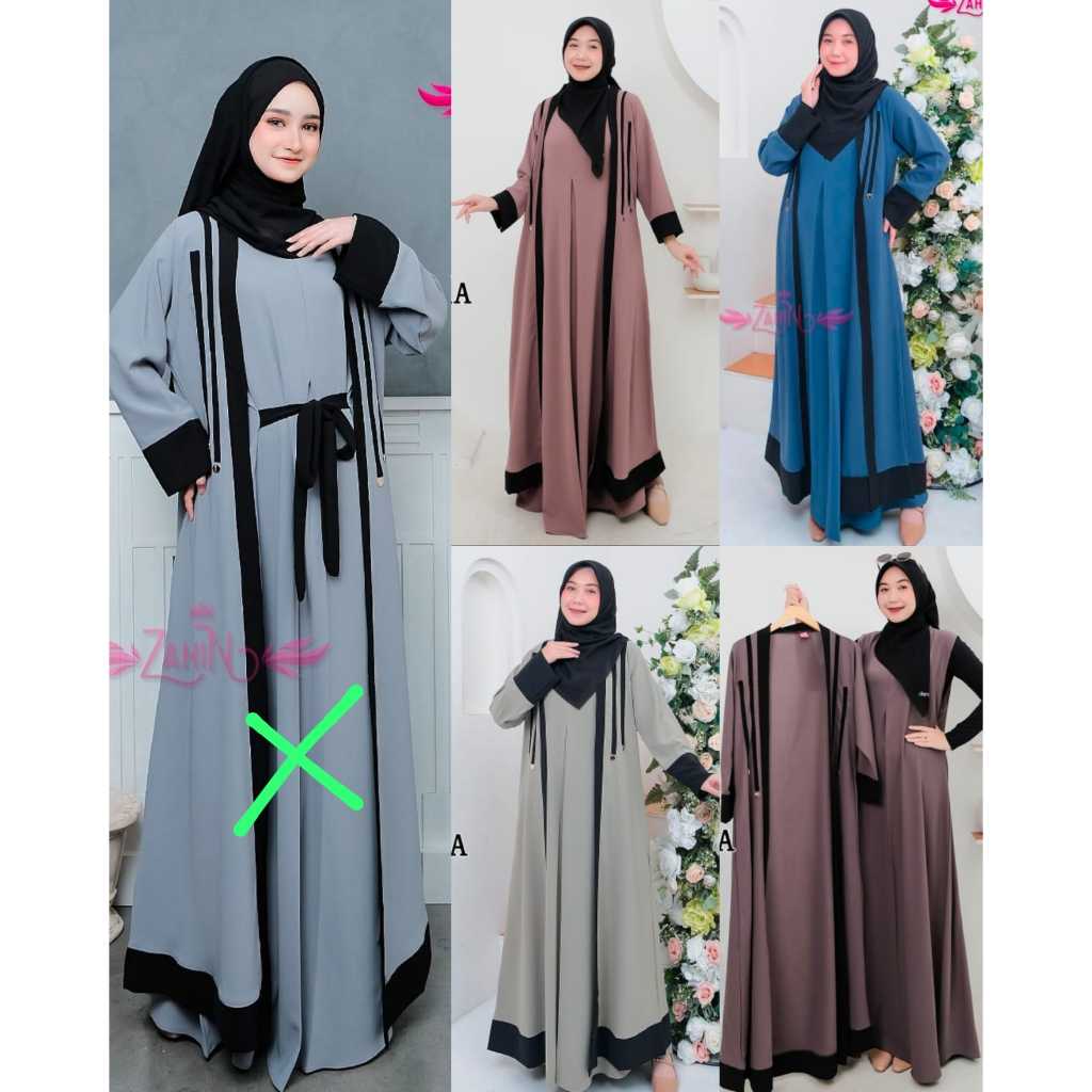 GAMIS SET OUTER TERPISAH - ABAYA HAURA DRESS - GAMIS BUSUI