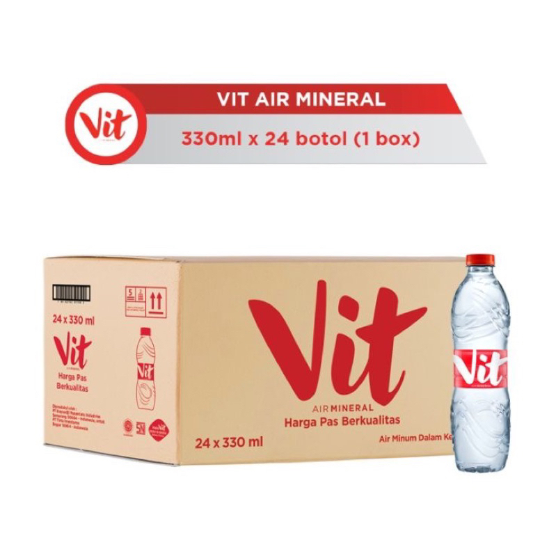 

Vit air mineral botol 330ml isi 24pcs