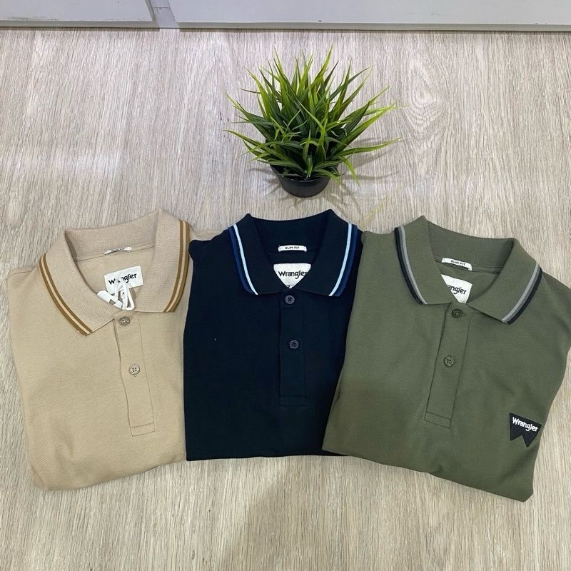 kaos kerah wrangler pria original