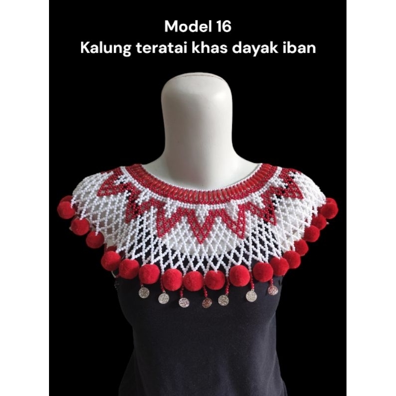 Model 16 - Kalung teratai dayak / kalung dayak / kalung manik dayak / kalung manik manik / kalung da