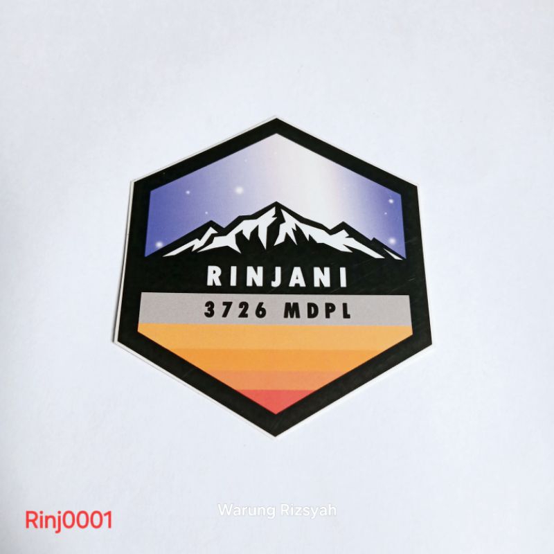 [All Rinjani] Stiker Gunung Rinjani / Waterproof Outdoor / Bahan Sticker Vynil Glossi / Ukuran 5 x 5