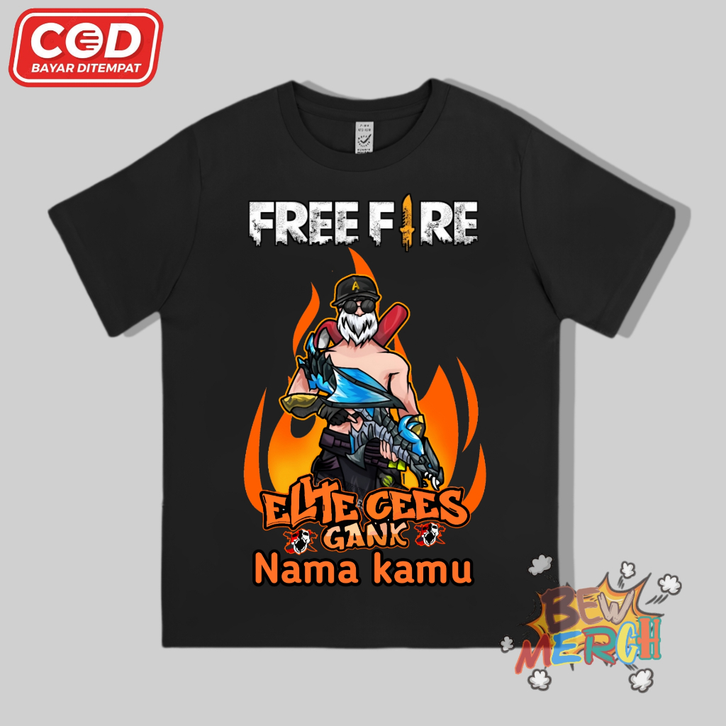 Kaos Anak Free Fire Elite Cs Gank Versi Ak Draco - T Shirt Anak Free Fire Elite Cs Gank Versi Ak Dra
