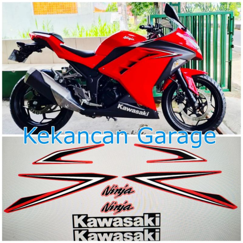 Striping sticker Ninja 250fi Tahun 2016 MERAH