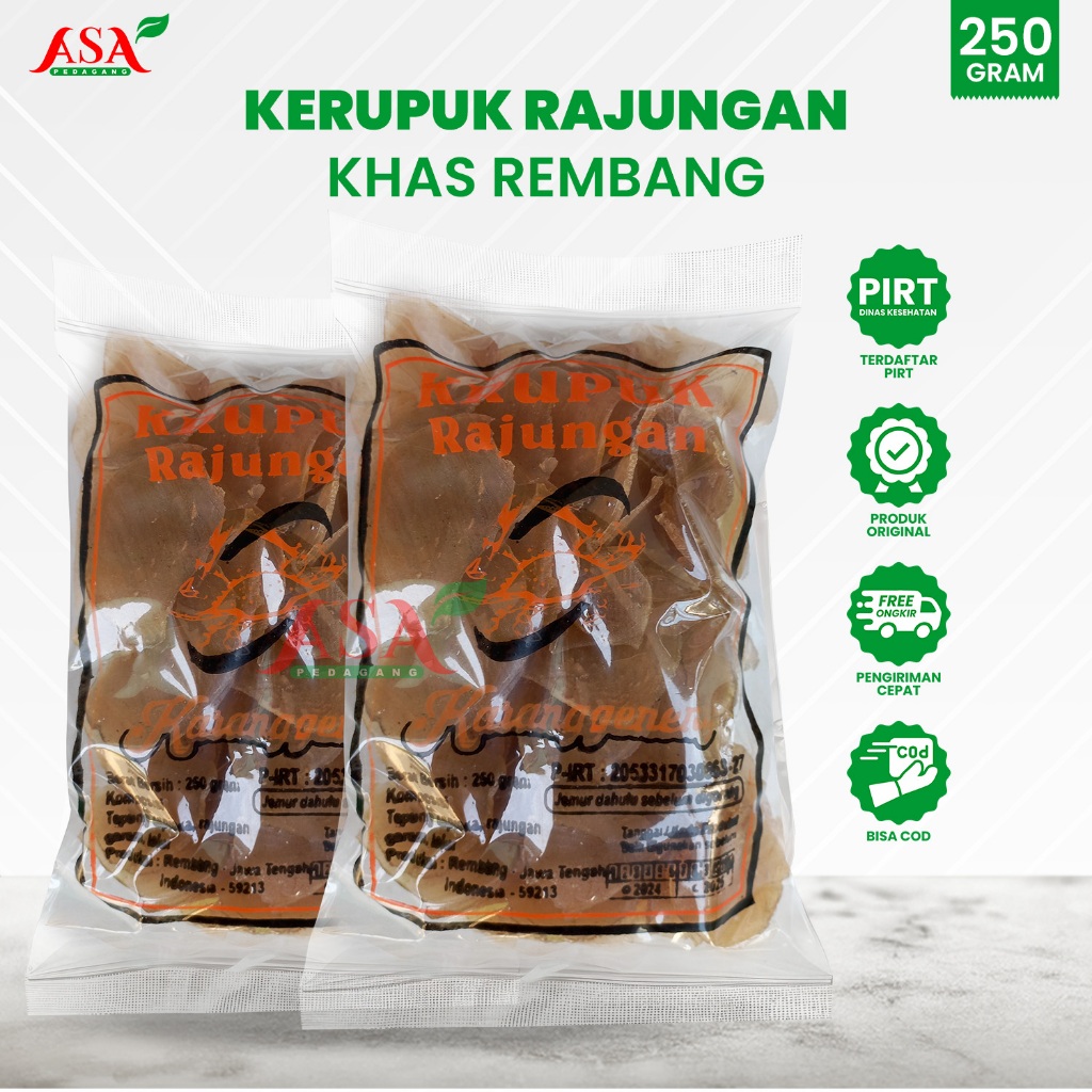 

Kerupuk Rajungan Mentah 250 Gram Oleh Oleh Rembang