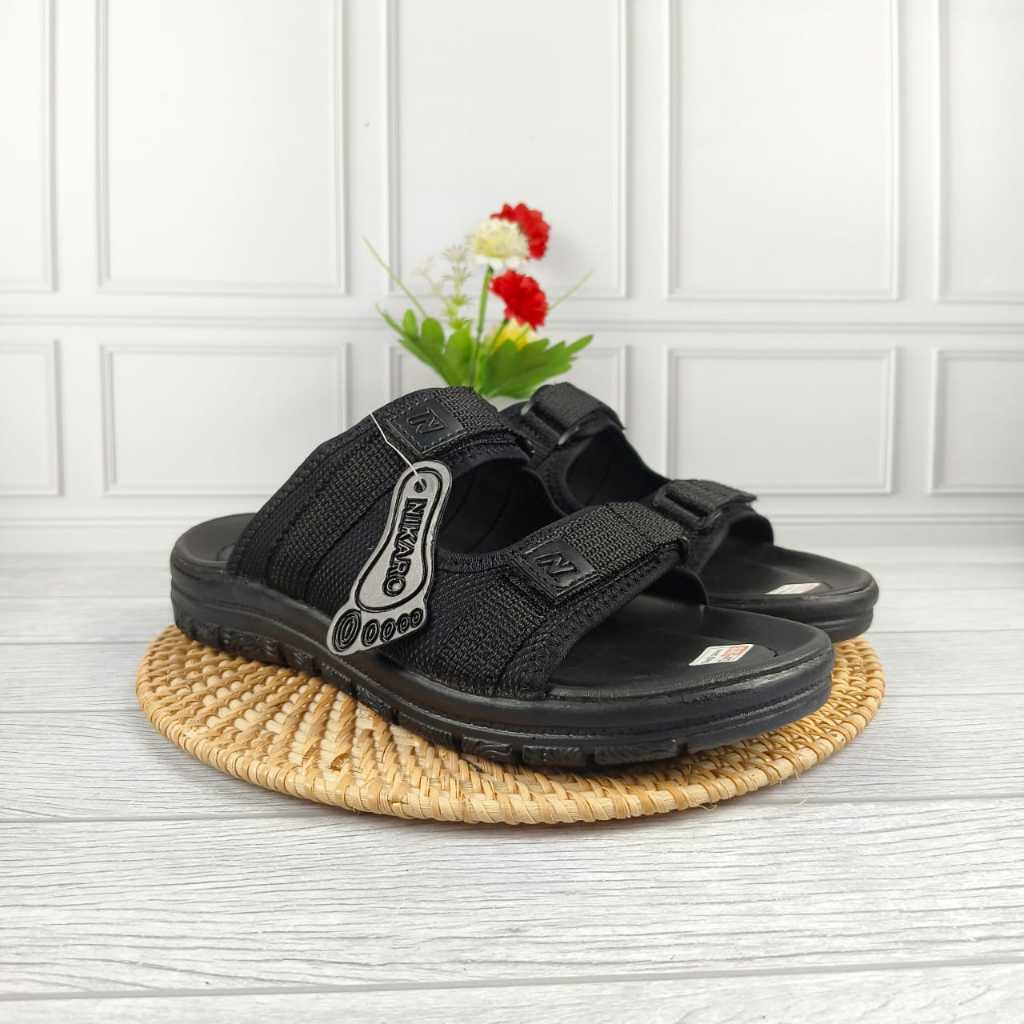 NIKARO Sandal Selop Pria Gunung Outsole Tebal Upper Nilon Mesh 39-43