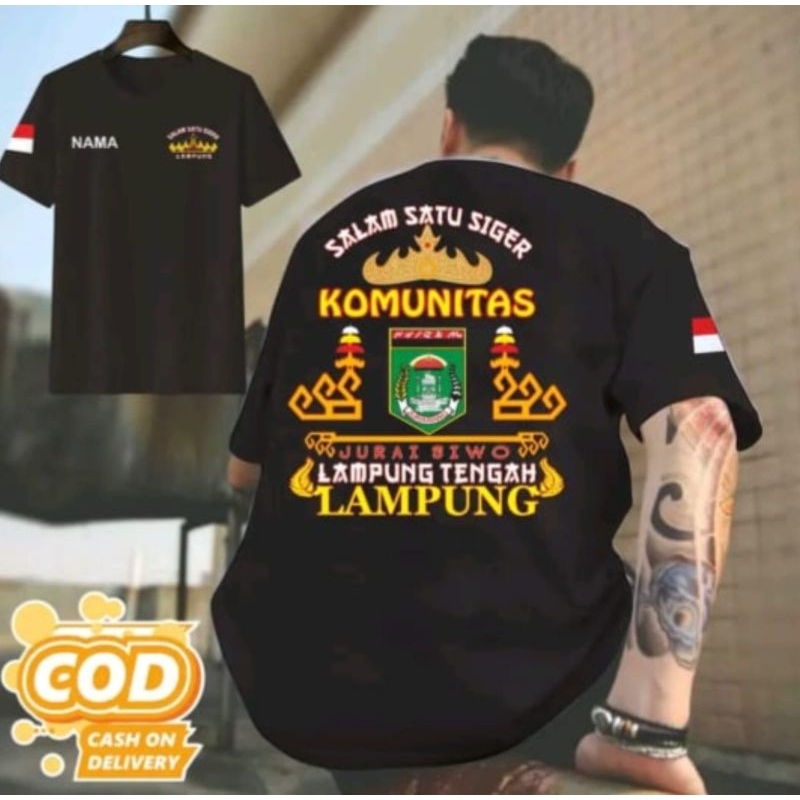 KAOS PRIA DISTRO ORIGINAL 100% II SALAM SATU SIGER LAMPUNG UTARA