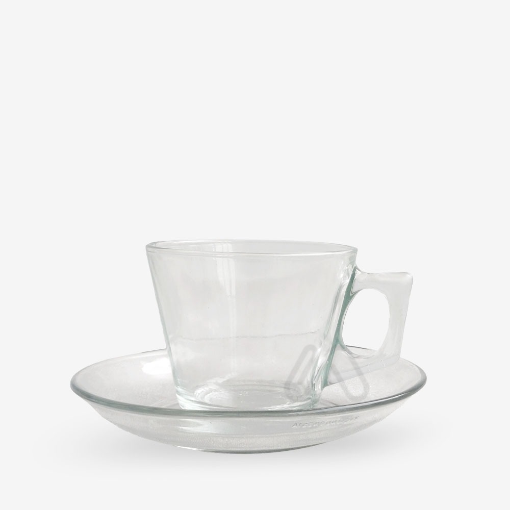 Cangkir Tatak Kaca 210 ml Bening (set)