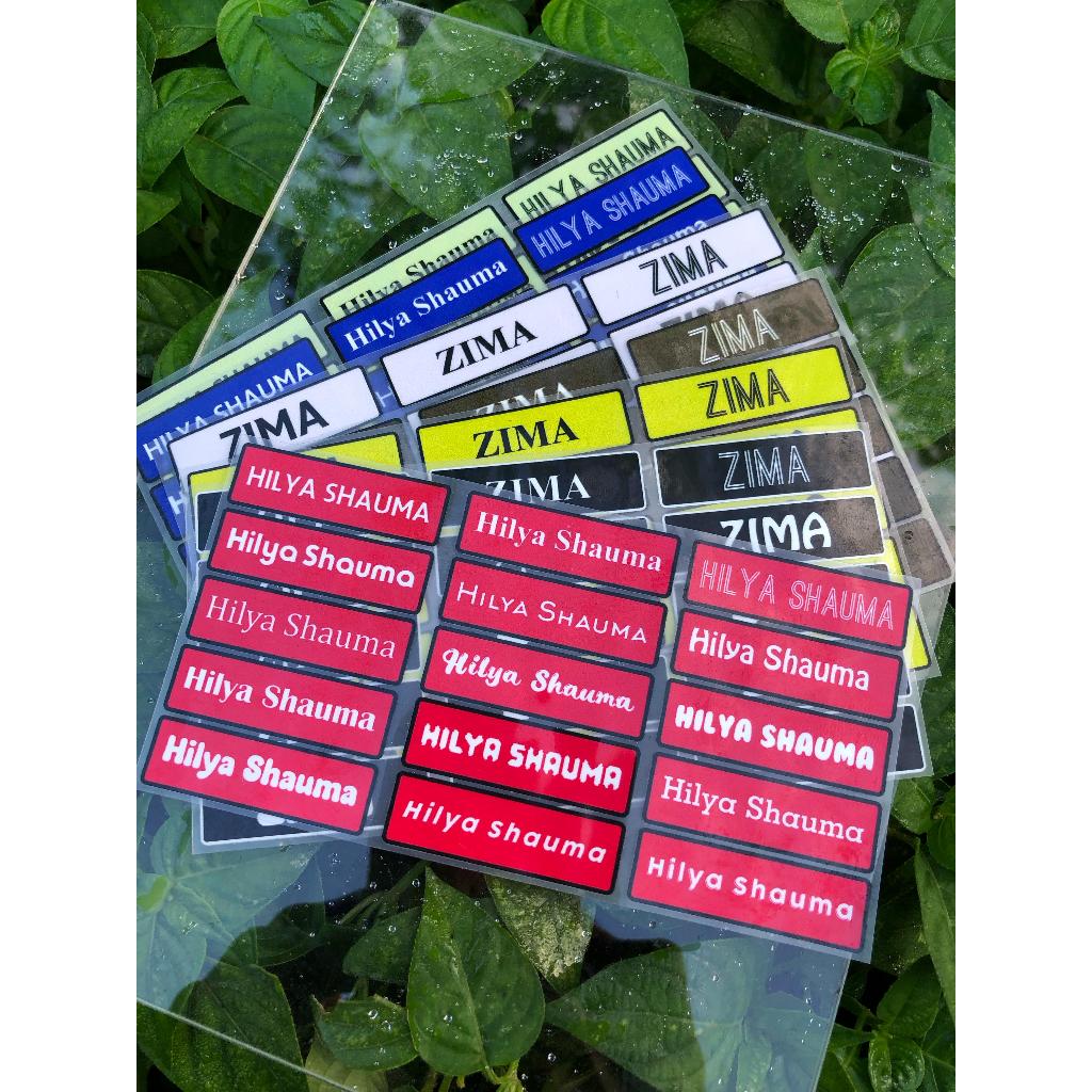 Label Nama Setrika - Label Nama Baju - Sticker Kain Custom