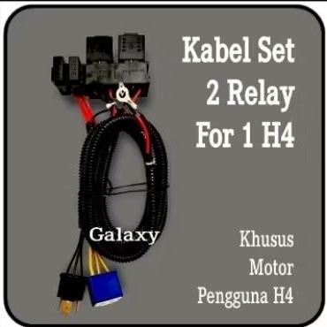 Express * Kabel Set Relay Lampu - 2 Relay 1 Lampu - Khusus Motor Pemakai H4