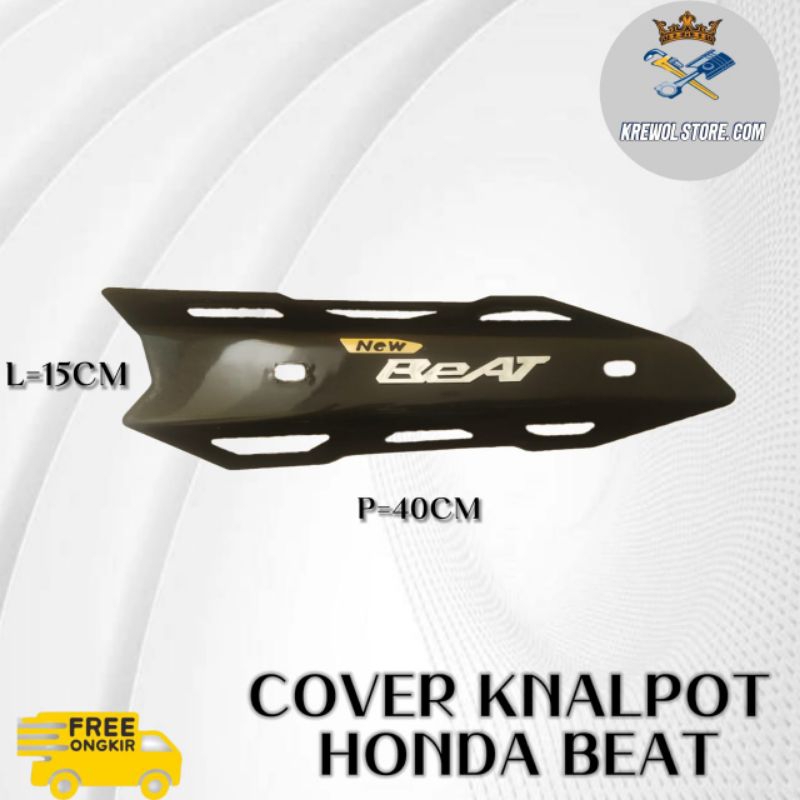 Cover Knalpot Beat Universal New Silver Anti Pecah | Tameng Tutup Knalpot Beat Street | Beat New | B