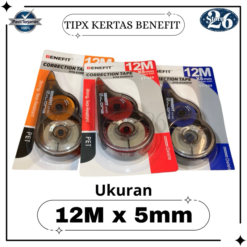 

Tip-x Kertas / Correction Tape Kertas 12Meter / Tipx benefit