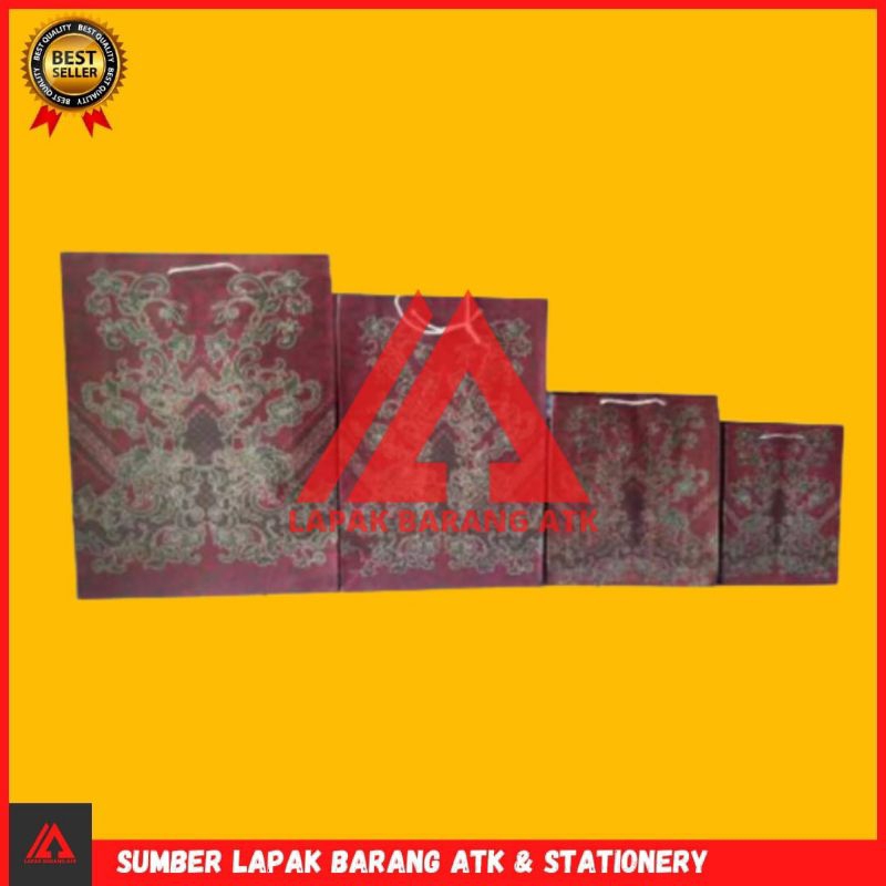 

Paper bag Batik 20X25 / Tas Karton 1 pak isi 12 pcs