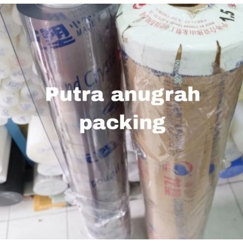Tirai plastik pvc clear mika lentur bening 2mm x 120cm x 20 meter / plastik pvc mika lentur transpar