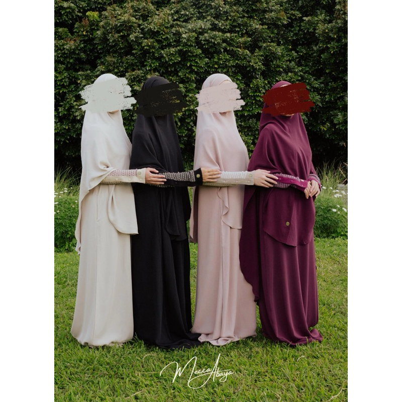 Itsar Syari Mecca Chic Burgundy Abaya