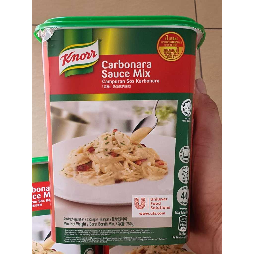 

Knorr Carbonara Sauce Mix Campuran Sos Carbonara 750gr Malay