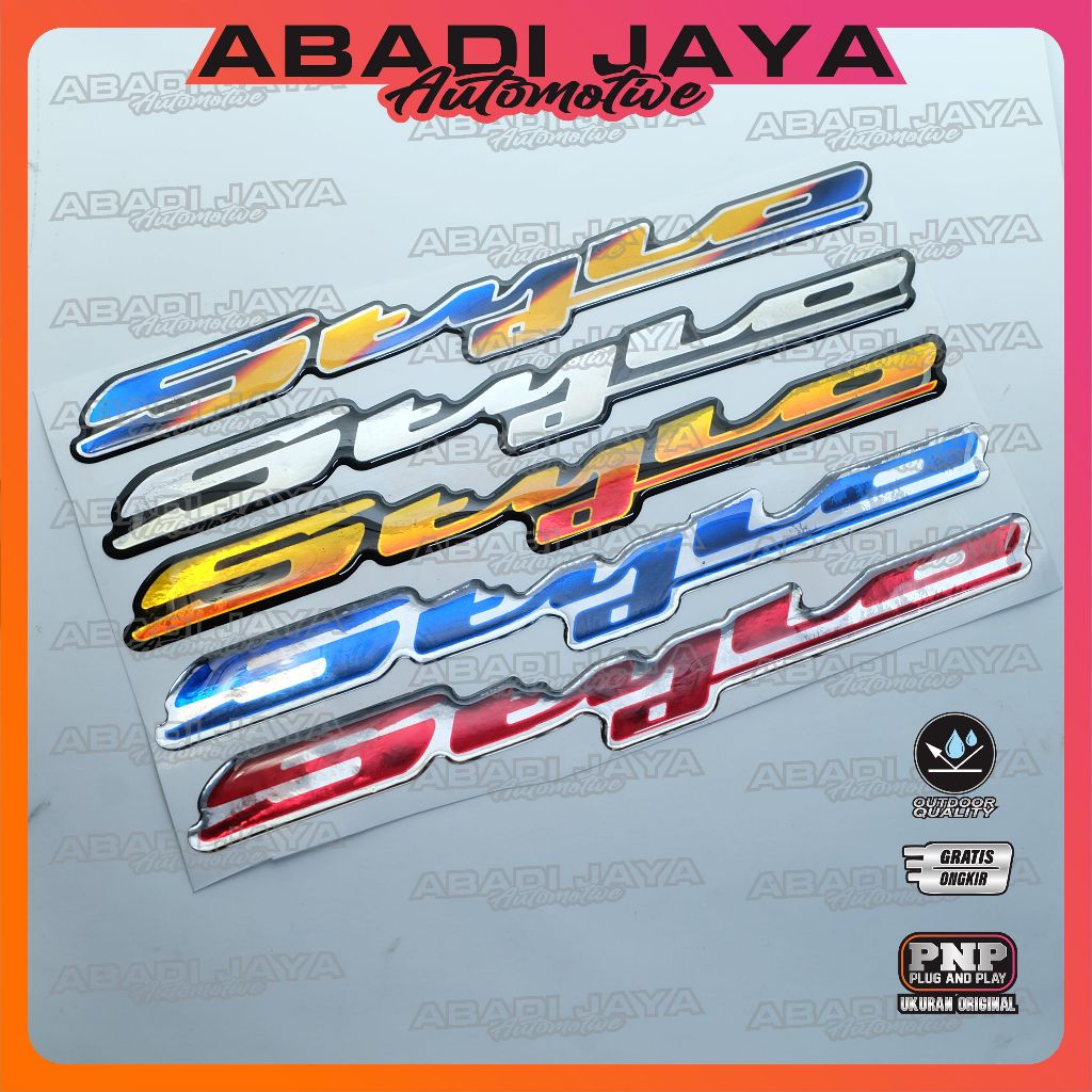 Emblem Honda Stylo / Emblem Timbul Honda Stylo / Emblem Titanium Honda Stylo / Emblem Honda Stylo