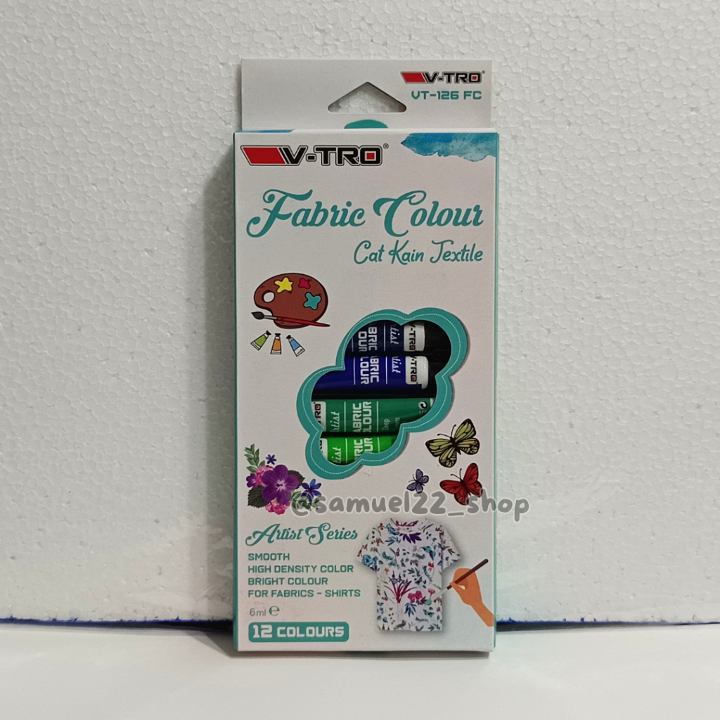 

Fabric Colour Cat Kain Textile Tekstil 12 Warna V-TRO VT-126 FC