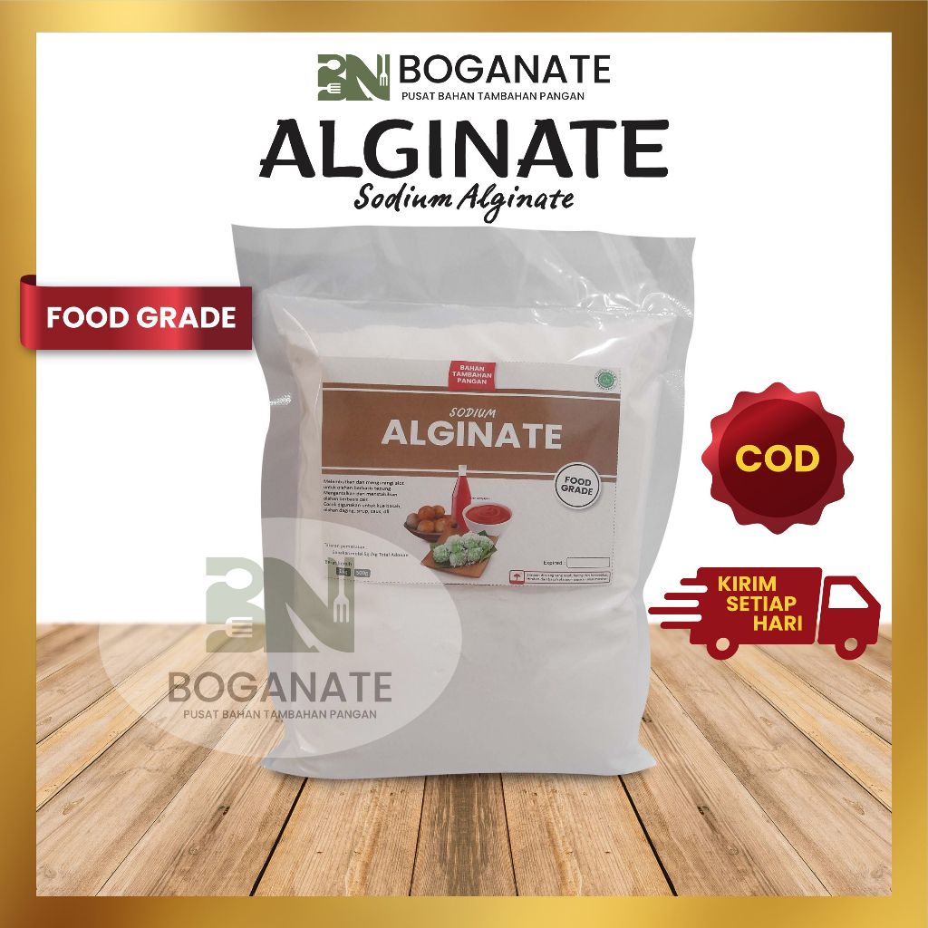 

Sodium Alginate 1kg Food Grade | Pengenyal & Anti Alot khusus untuk gorengan, kue basah, mie, dll