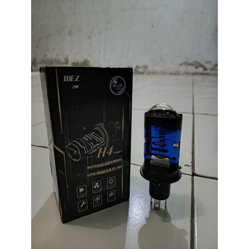 IBEZ Lampu Utama BILED H4 201 Dengan Kipas Pendingin blue lens