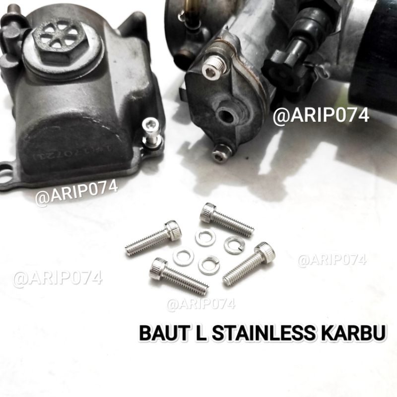 BAUT MANGKOK KARBU PWK PE PWL BAUT L STAINLESS KARBURATOR BAUT L TUTUP JARUM SKEP PWK BAUT L STAINLE