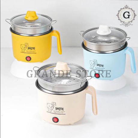 PANCI LISTRIK KUKUSAN STAINLESS STELL MULTI FUNGSI BERUANGKOMPOR ELEKTRIK SERBAGUNA PEMANGGANG FRY P