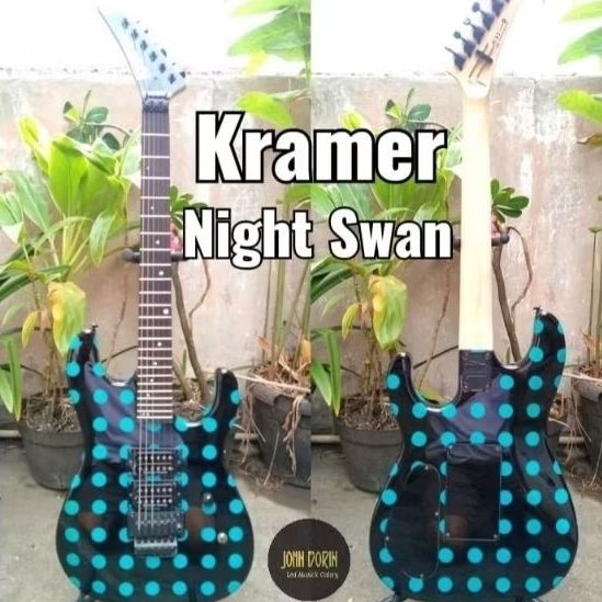 Gitar Kramer Night Swan polkadot