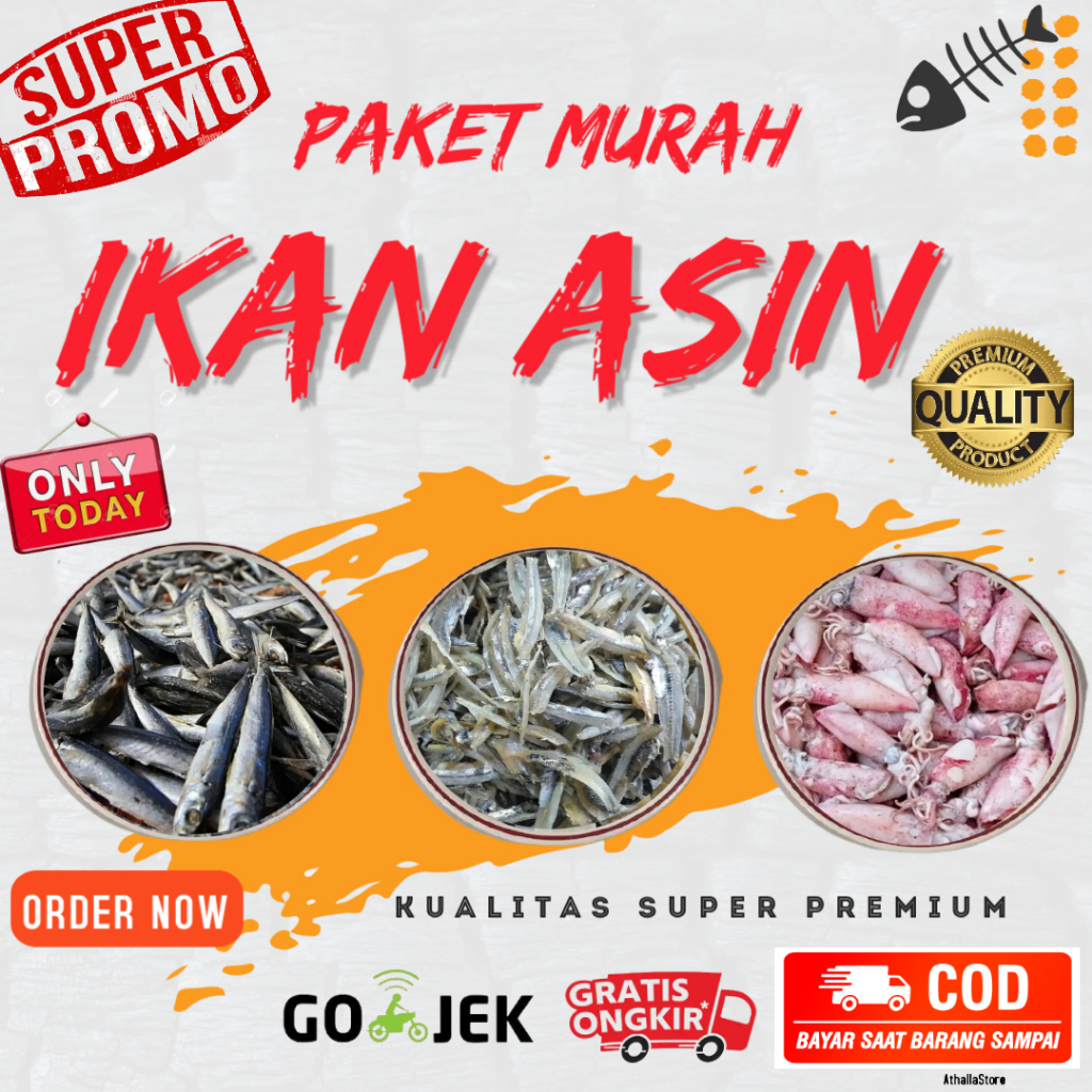 

Aneka Ikan Asin Khusus Pengiriman JABODETABEK Kemasan NON VAKUM