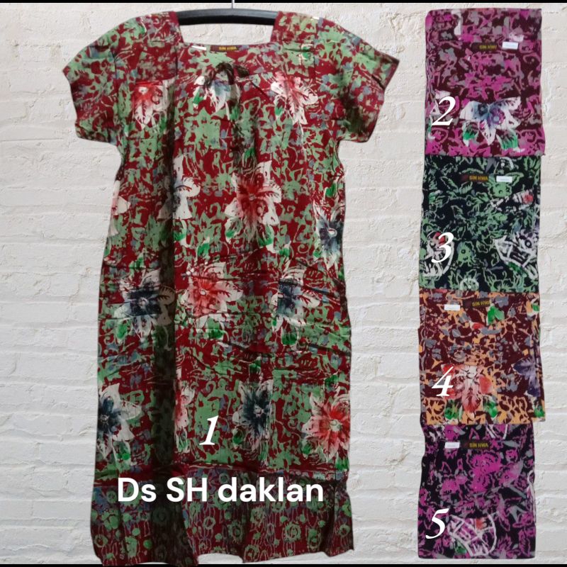 Daster batik Shin Hwa daklan ( leher persegi)