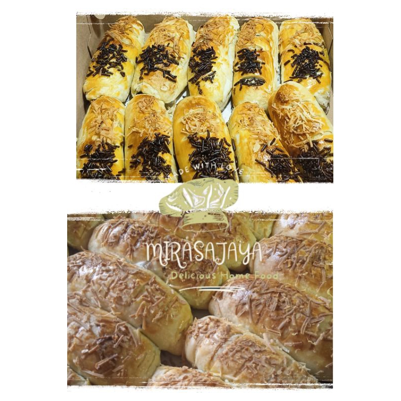 

Bollit _Bollen lilit_ bollen Elit ;) bollen pisang cokelat, pisang cokelat keju, pisang keju isi 6 biji