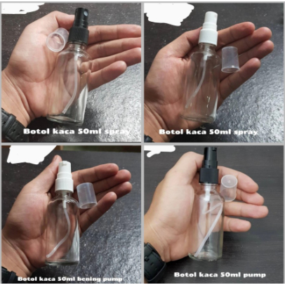 Botol Kaca 50ml Botol 50ml Kaca Botol Spray 50ml Botol Pump 50ml