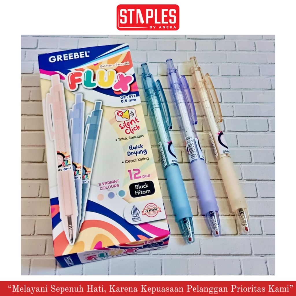 

Greebel Pulpen Ballpen / Flux 0.5 (12pcs) / Ballpoint Bolpen / Bolpoin / Pena Gel