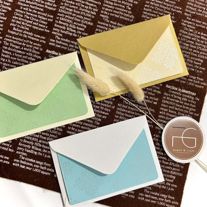 

Amplop Kartu 5 Set Damasco Pearl by fgpaper