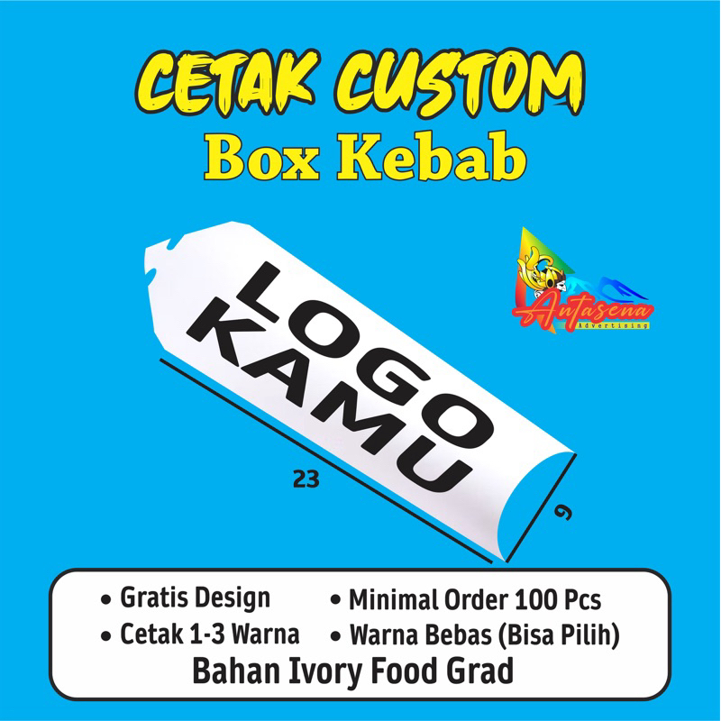 

Sablon / Cetak Custom Box Kebab / Dus Kebab / Tempat Kebab || Gratis Desain || Minimal Order 100 Pcs