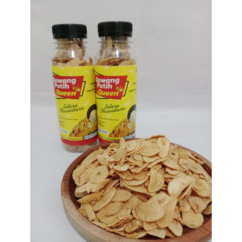 

Bawang Putih Goreng Queen 70 gr/Botol Asli Renyah Gurih