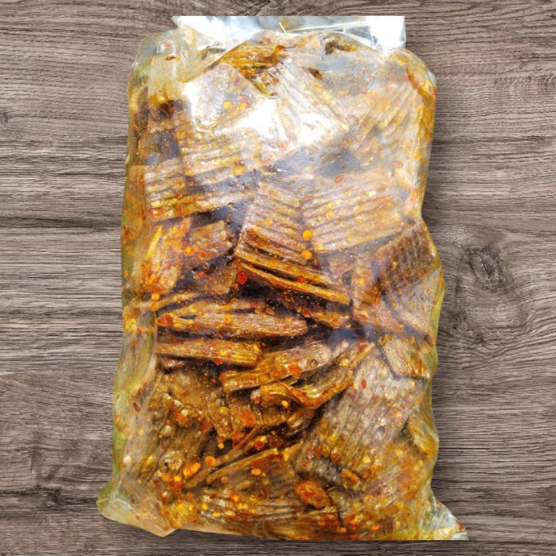 

Kerupuk jengkol pedas daun jeruk nikmat renyah gurih